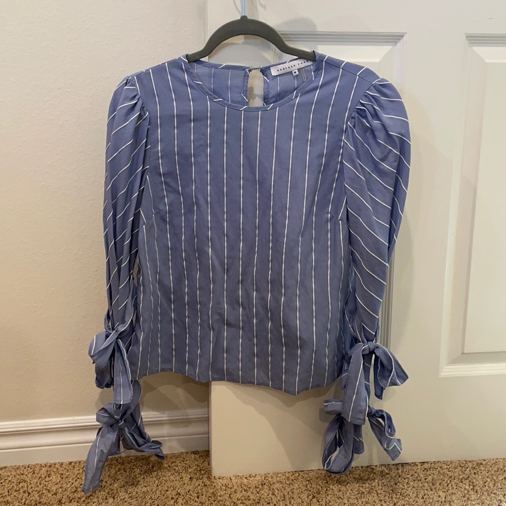 Blue blouse with bows on arms from Endless Rose